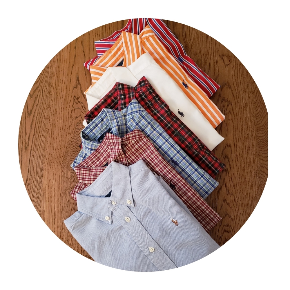 Ralph Lauren boys 6 button down polo oxford shirts